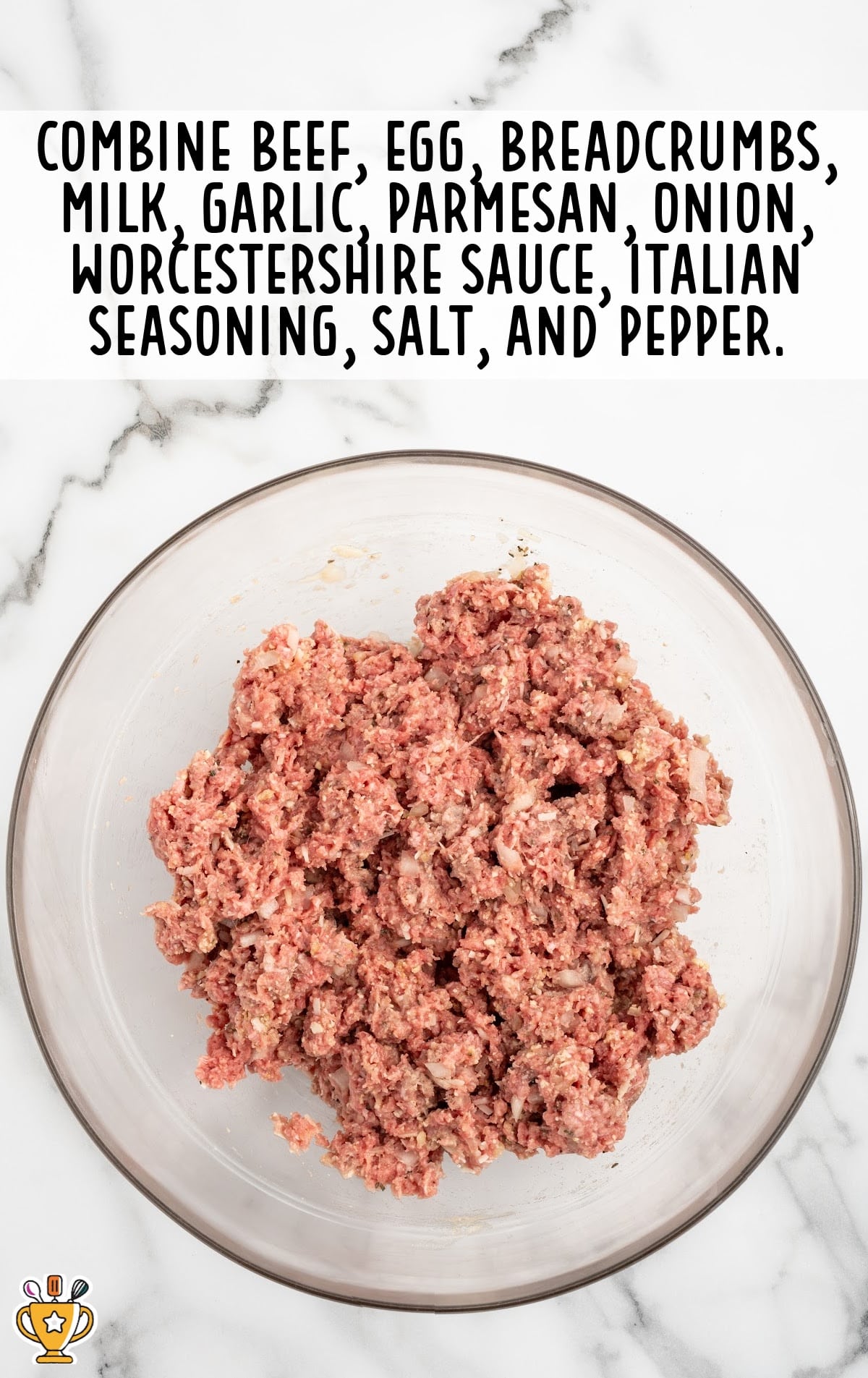 combining Smothered Meatballs ingredients in a bowl