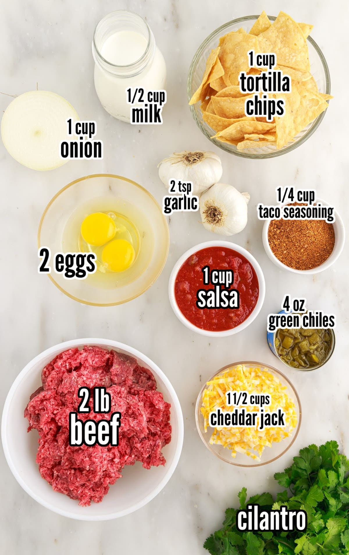 ingredients for making Mexican Meatloaf