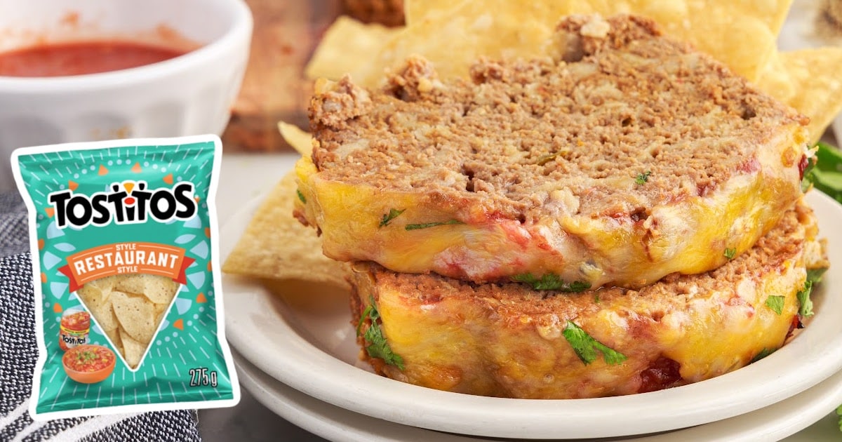 Mexican Meatloaf slices on plates