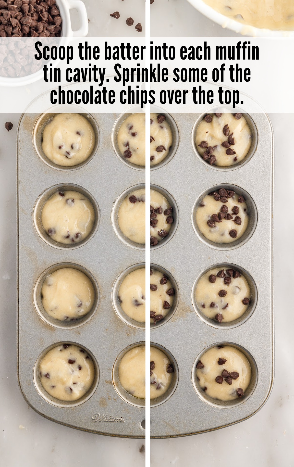 batter into muffin pan