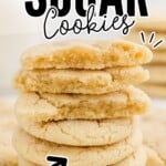No Butter Sugar Cookies stack together