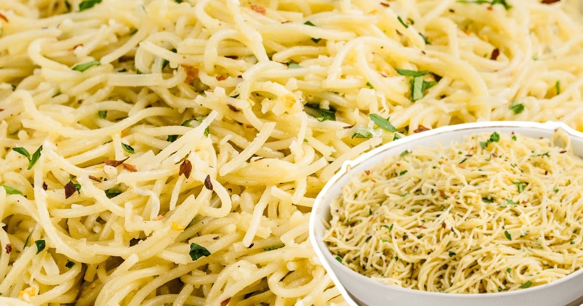 A close up of parmesan noodles.