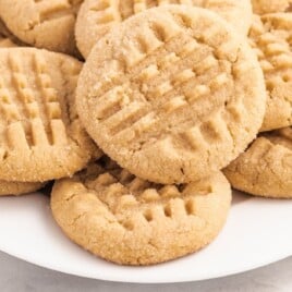 A plate full of Peanut Butter Cookies