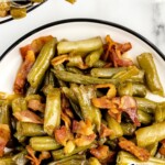 a plate of beans