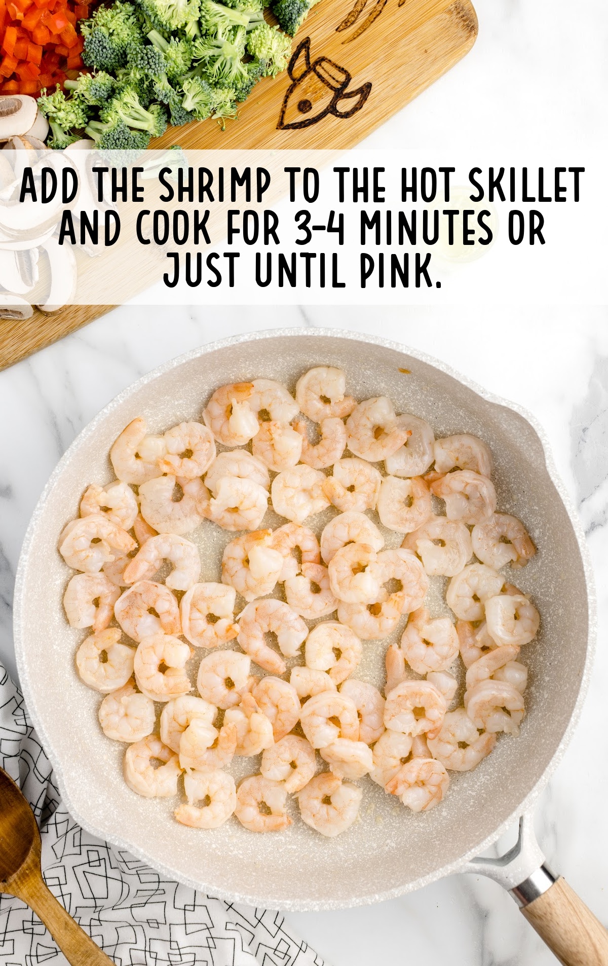 shrimp in a frying pan