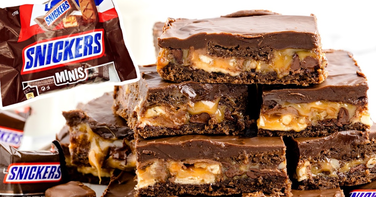 A bunch of Snickers Brownie