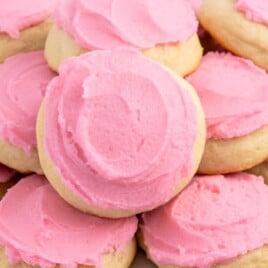 Sour Cream Cookies on a plate