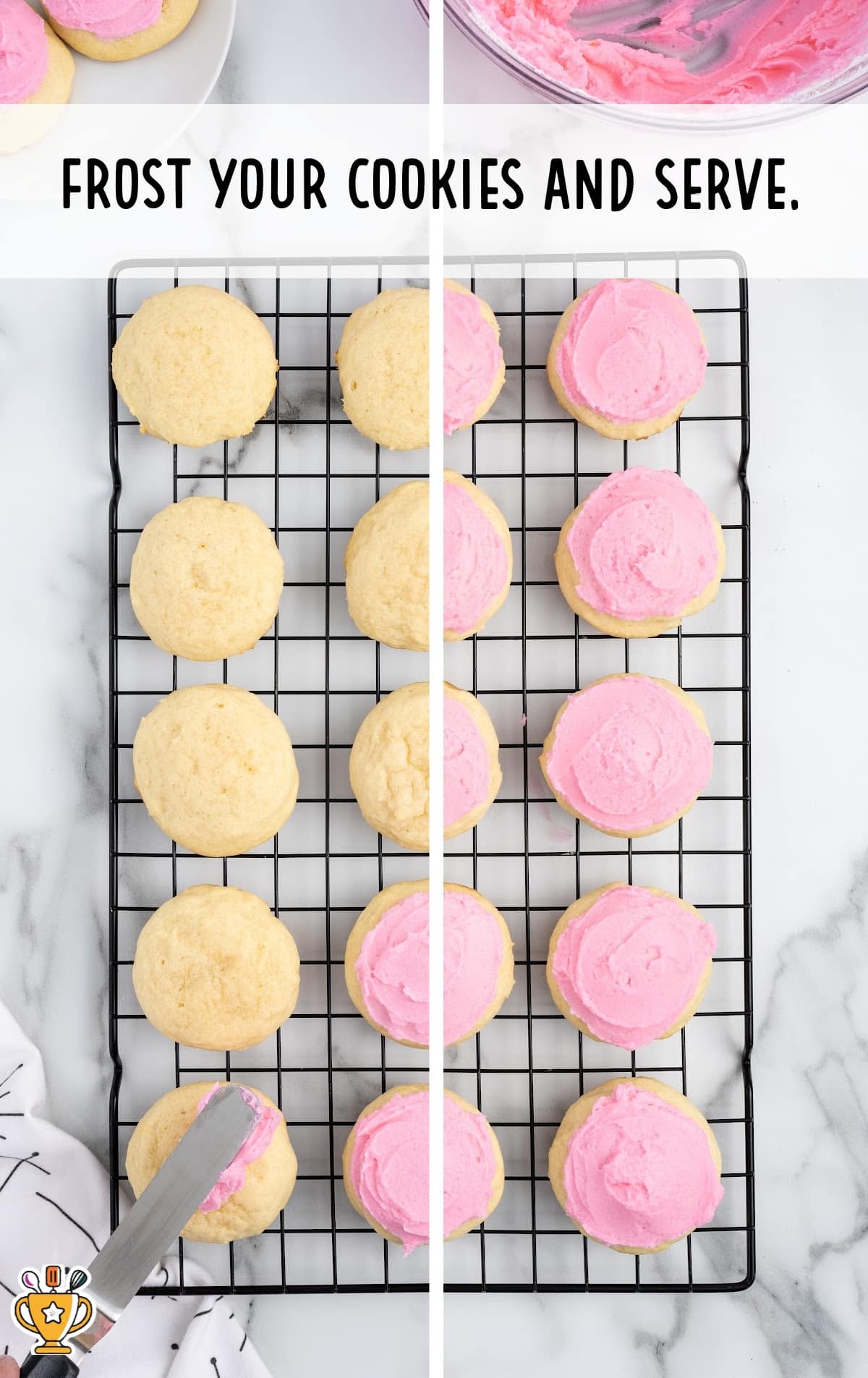 Sour Cream Cookies on a rack