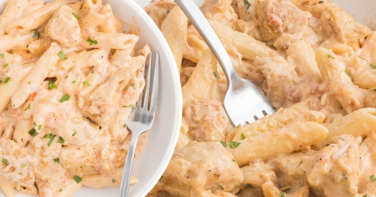 Spicy Chicken Pasta on a plate