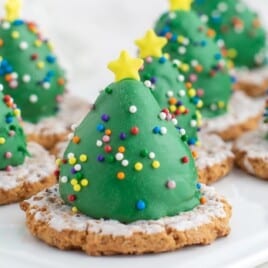 Strawberry Christmas Trees on a white board