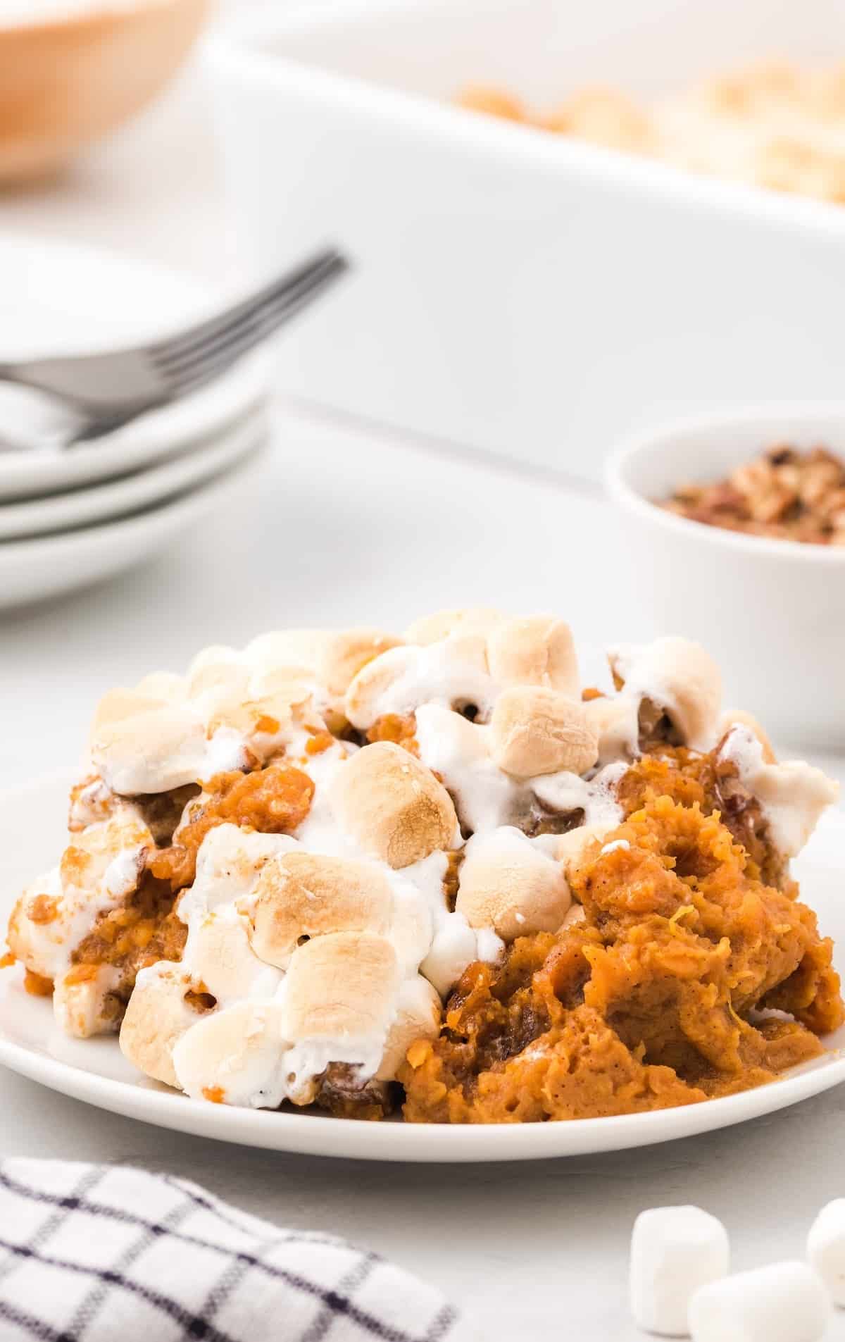 Sweet Potato Casserole on a plate