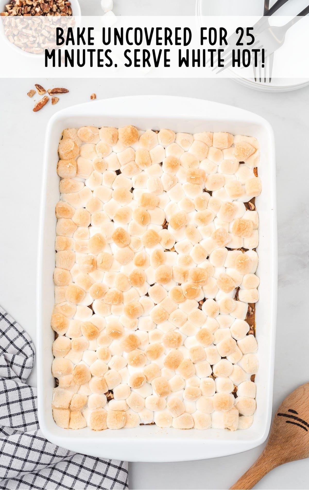Sweet Potato Casserole in a baking dish