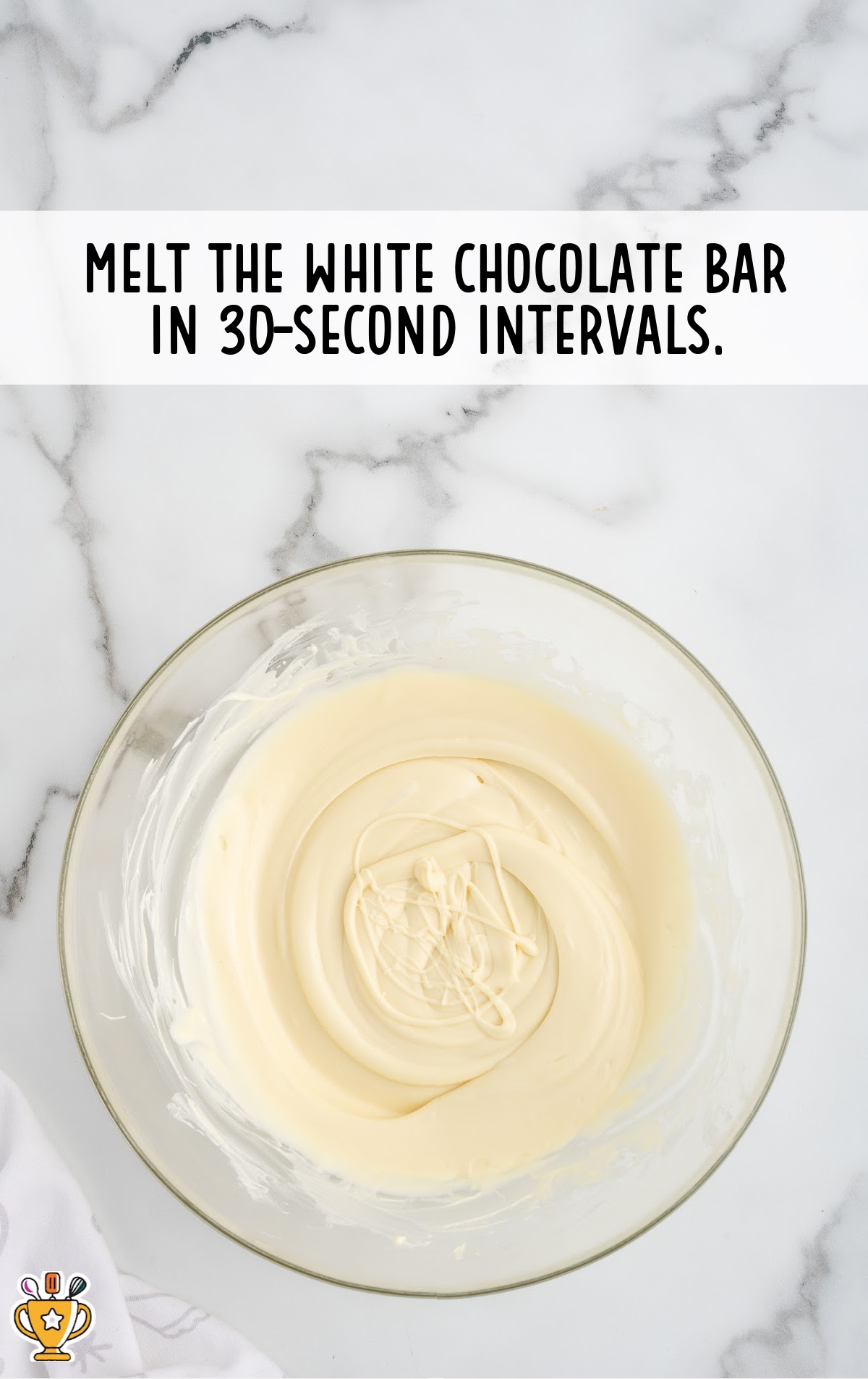 melted white chocolate in a bowl