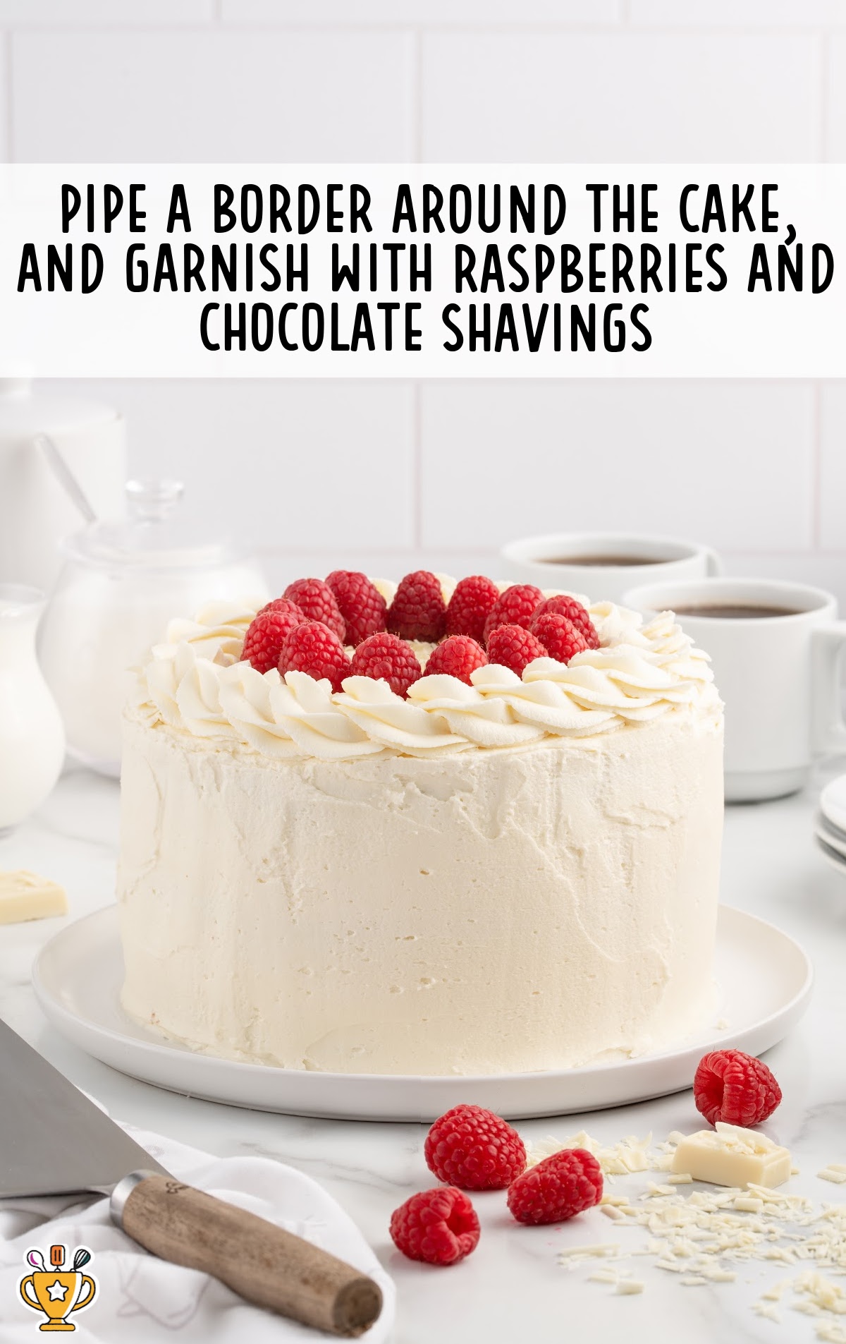 White Chocolate Raspberry Cake