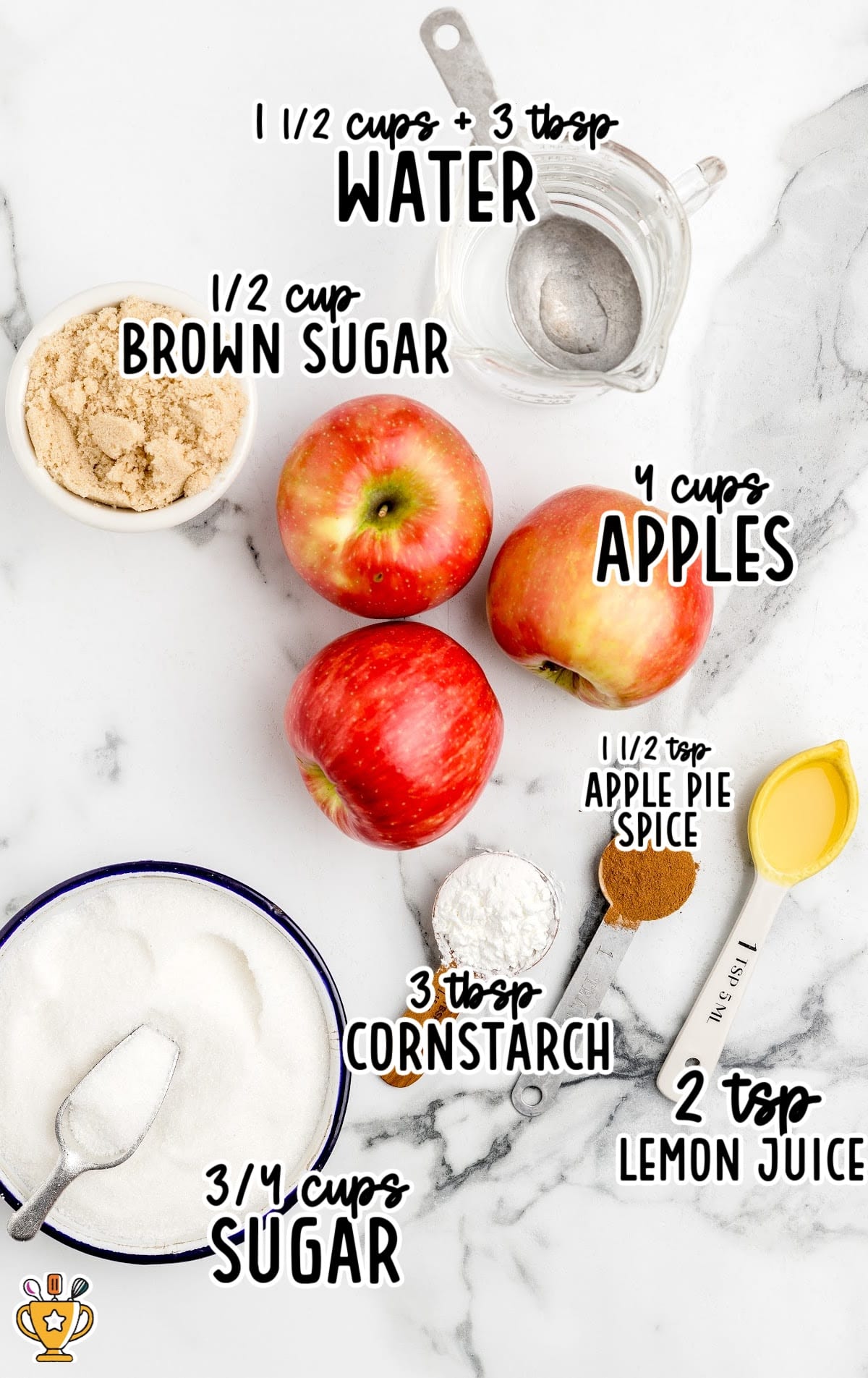 Ingredients for making Apple Pie Filling Recipe
