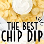 Chip Dip on a plate
