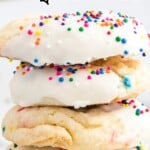 Cake Mix Cookies stacked together