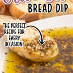 olive oil bread dip with bread in it.