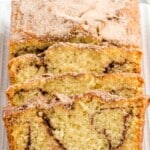 Snickerdoodle Bread cut into slices