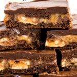 A bunch of Snickers Brownie