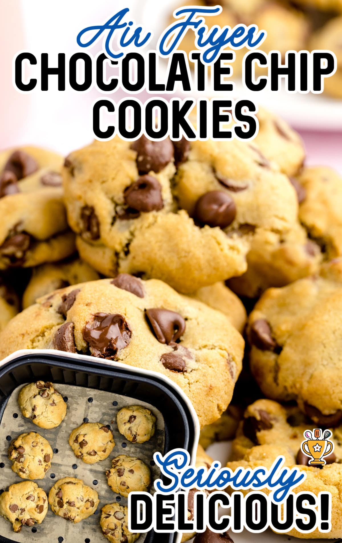 Air Fryer Chocolate Chip Cookies and others in a air fryer