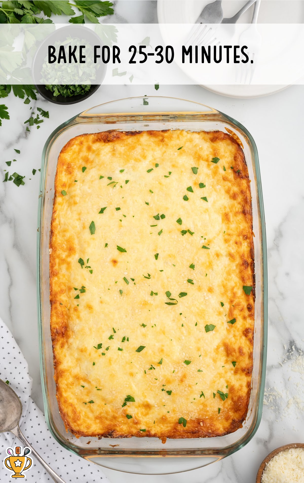 Spinach and Artichoke Chicken Casserole in a baking dish