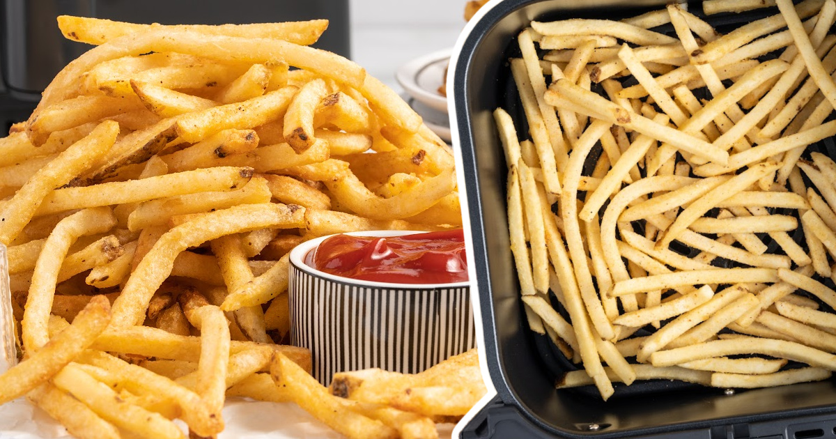 a bunch of Air Fryer Frozen French Fries
