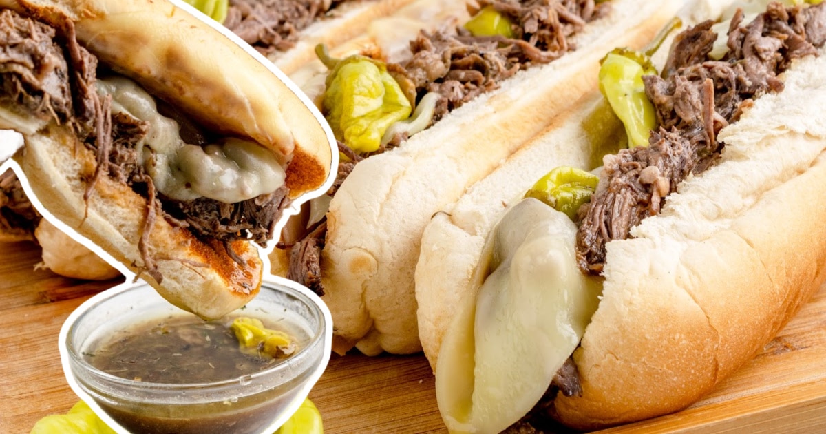 a close up photo of Italian Beef Sandwich