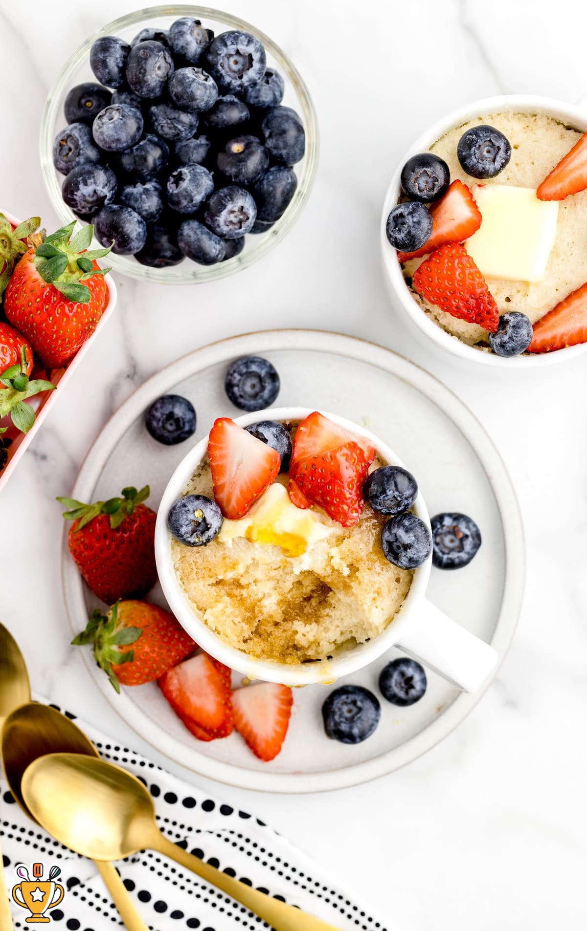 Pancake in a Mug on a plate