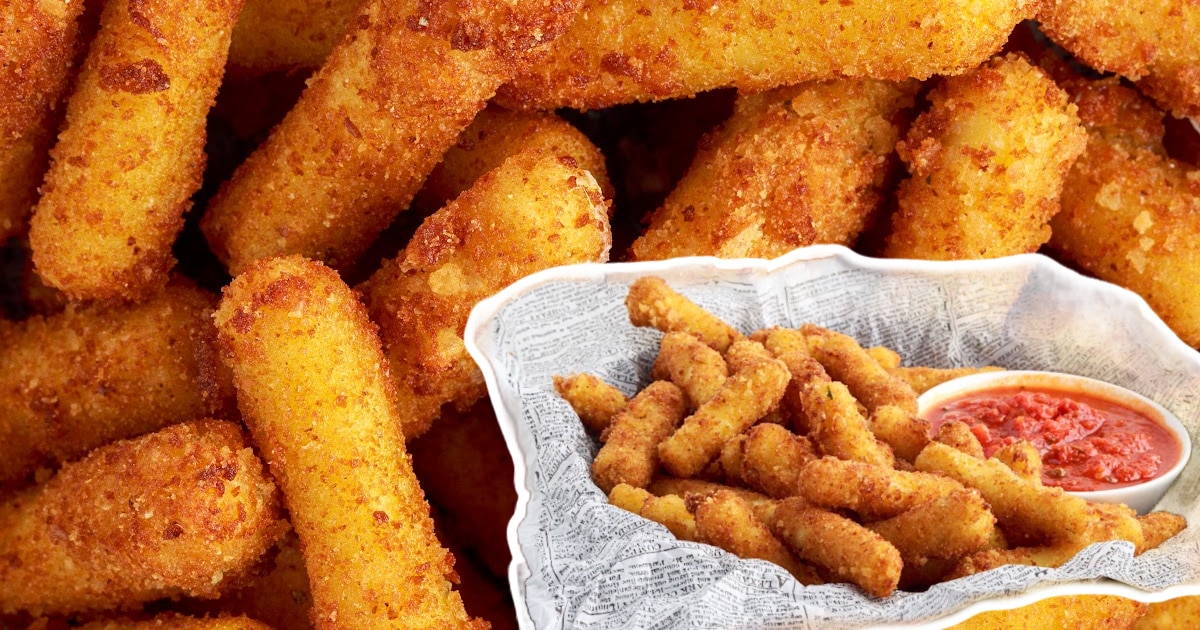 Stuffed Ziti Fritta and a bowl full of sauce
