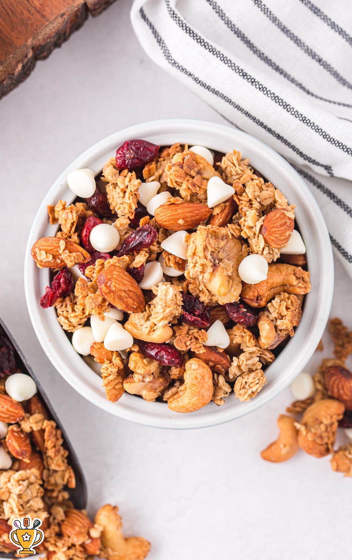 Christmas Granola in a bowl