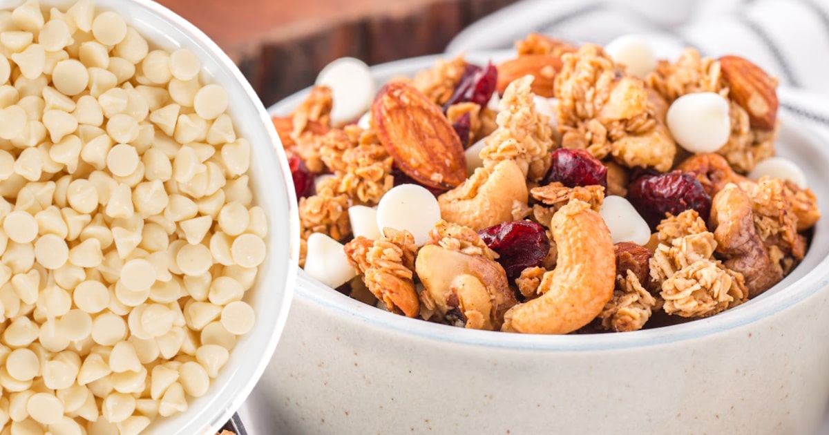 Christmas Granola in a bowl