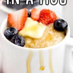 Pancake in a a white Mug