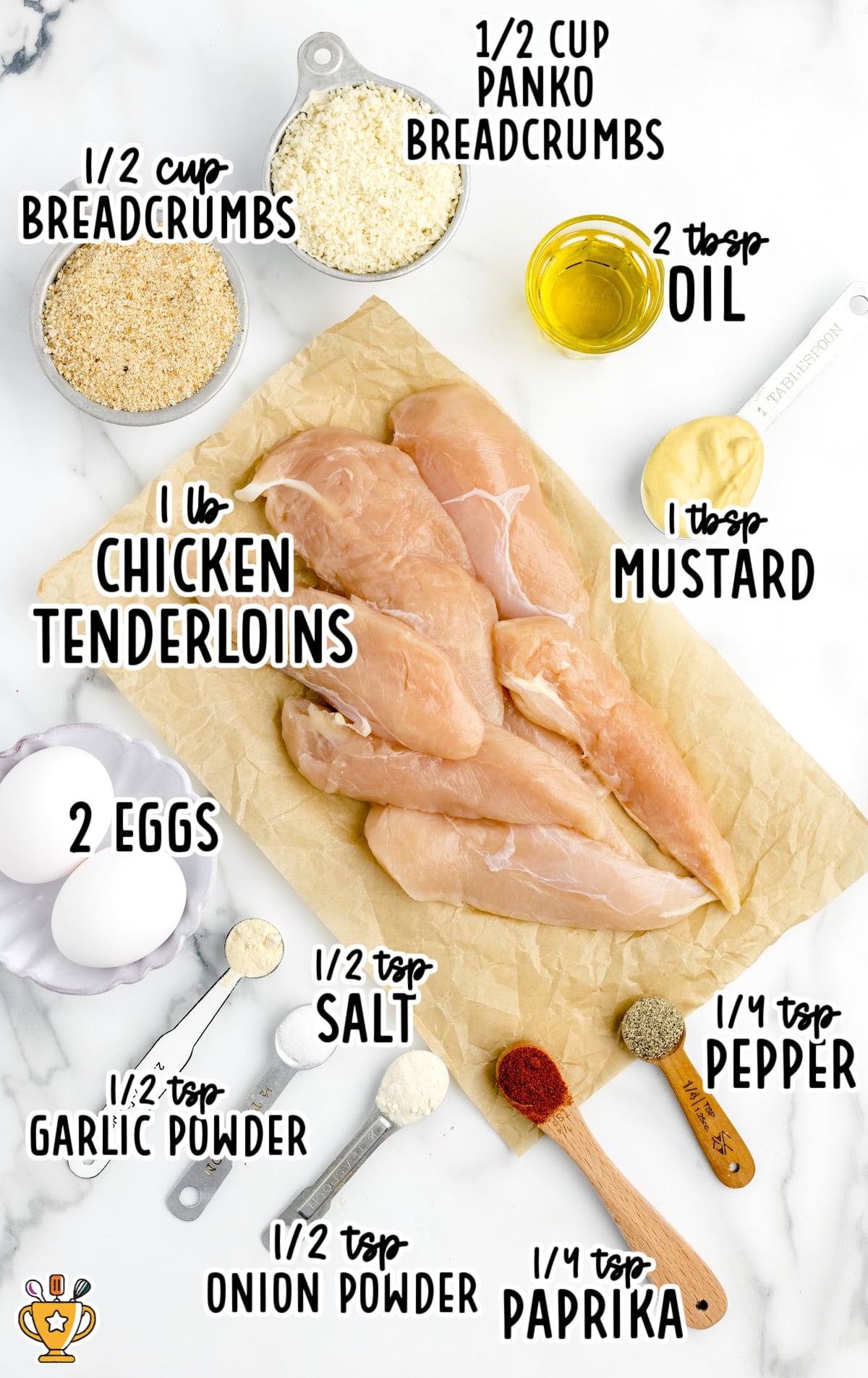 ingredients for making Air Fryer Chicken Tenderloins