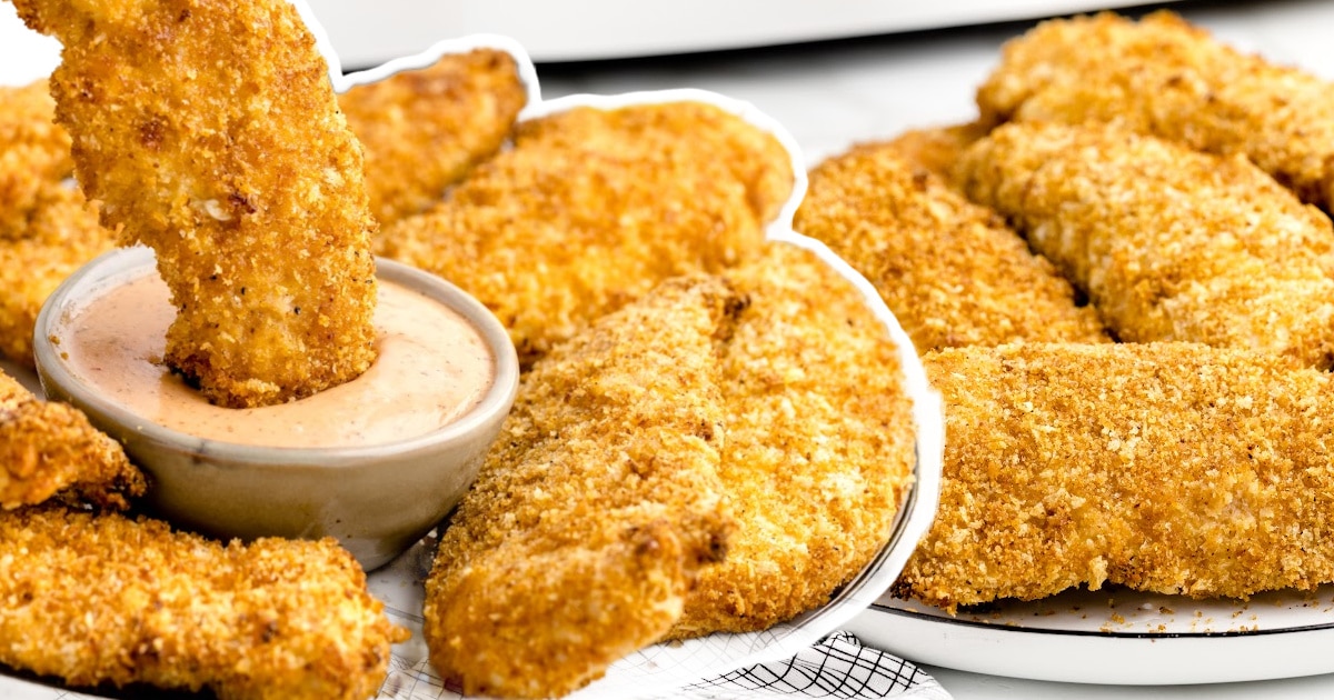 Air Fryer Chicken Tenderloins on plates