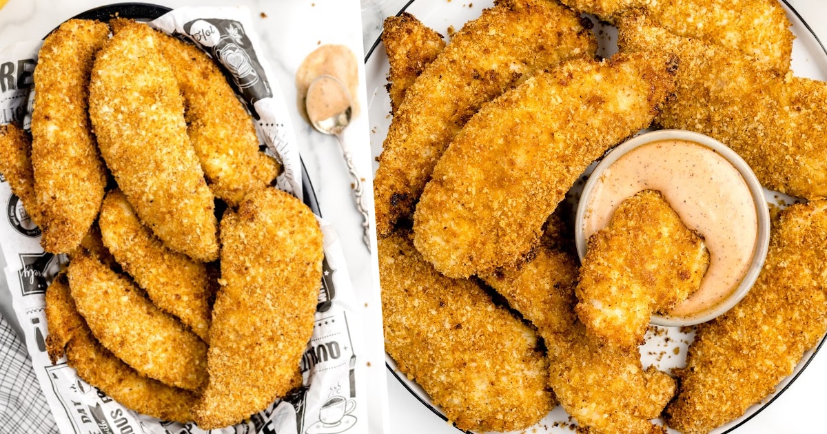 Air Fryer Chicken Tenderloins on a plate