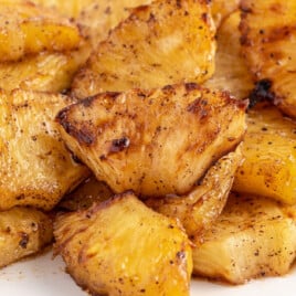 Air Fryer Pineapple on a plate