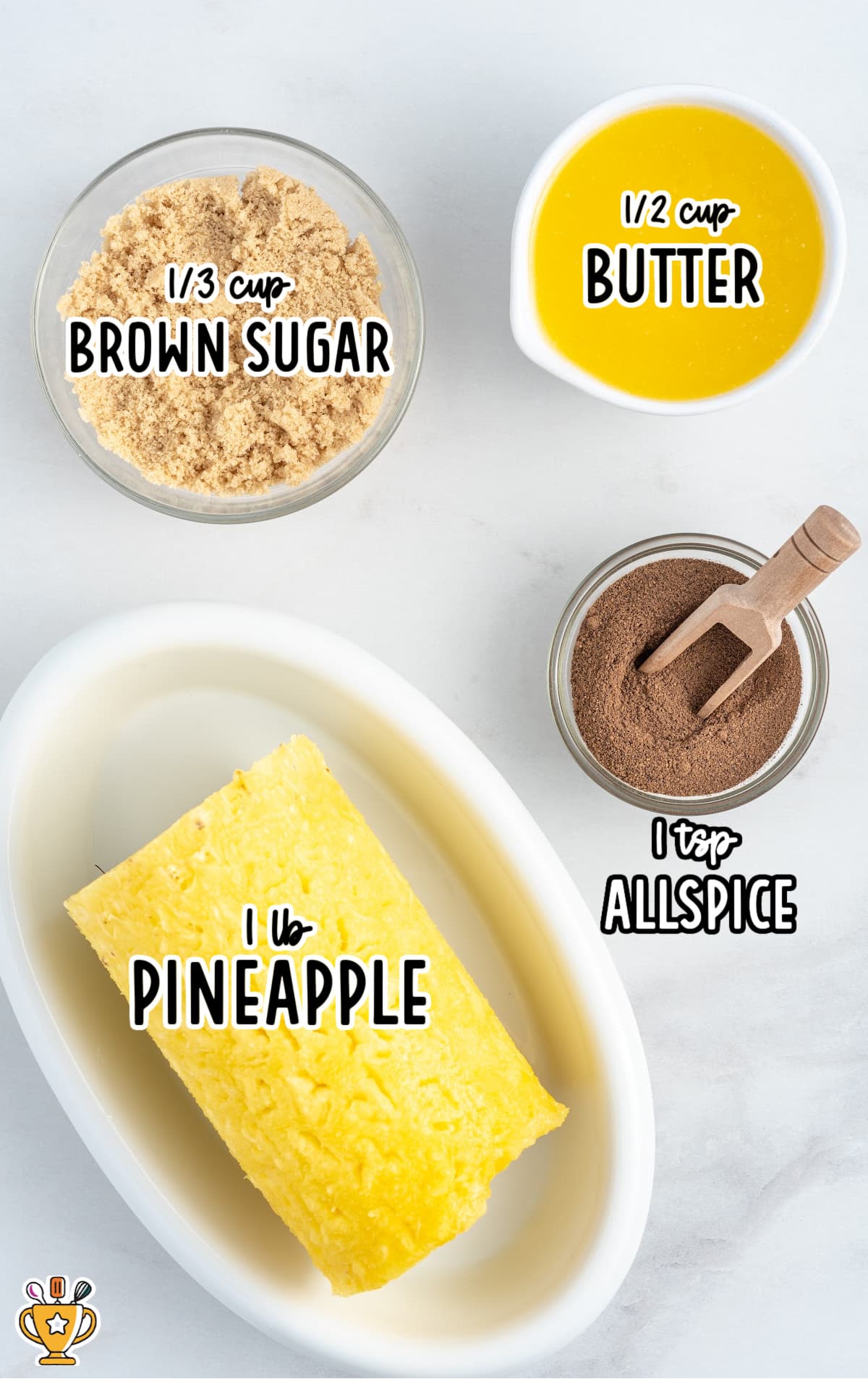 ingredients for making Air Fryer Pineapple