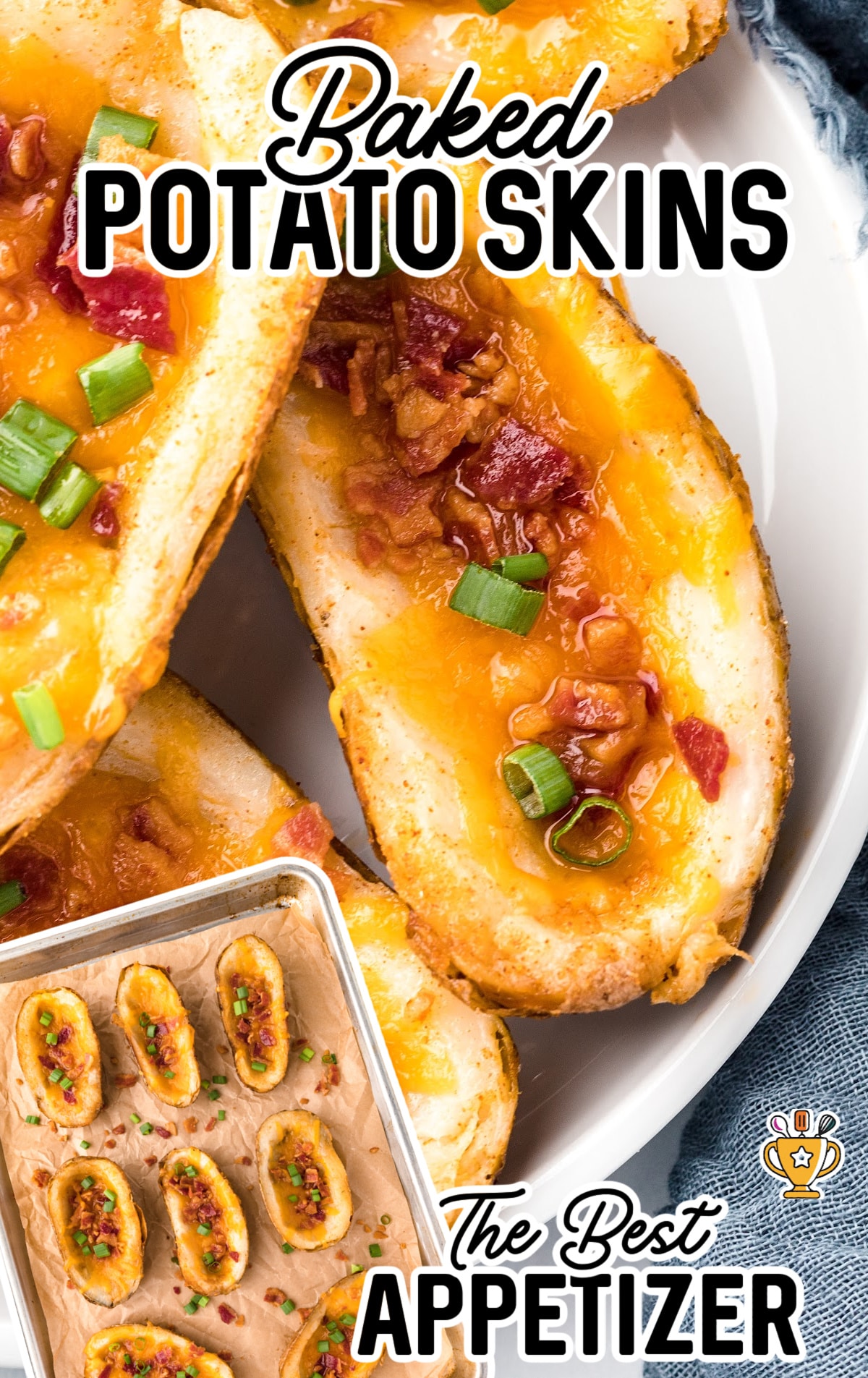 Baked Potato Skins on a plate