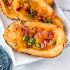 Baked Potato Skins on a plate