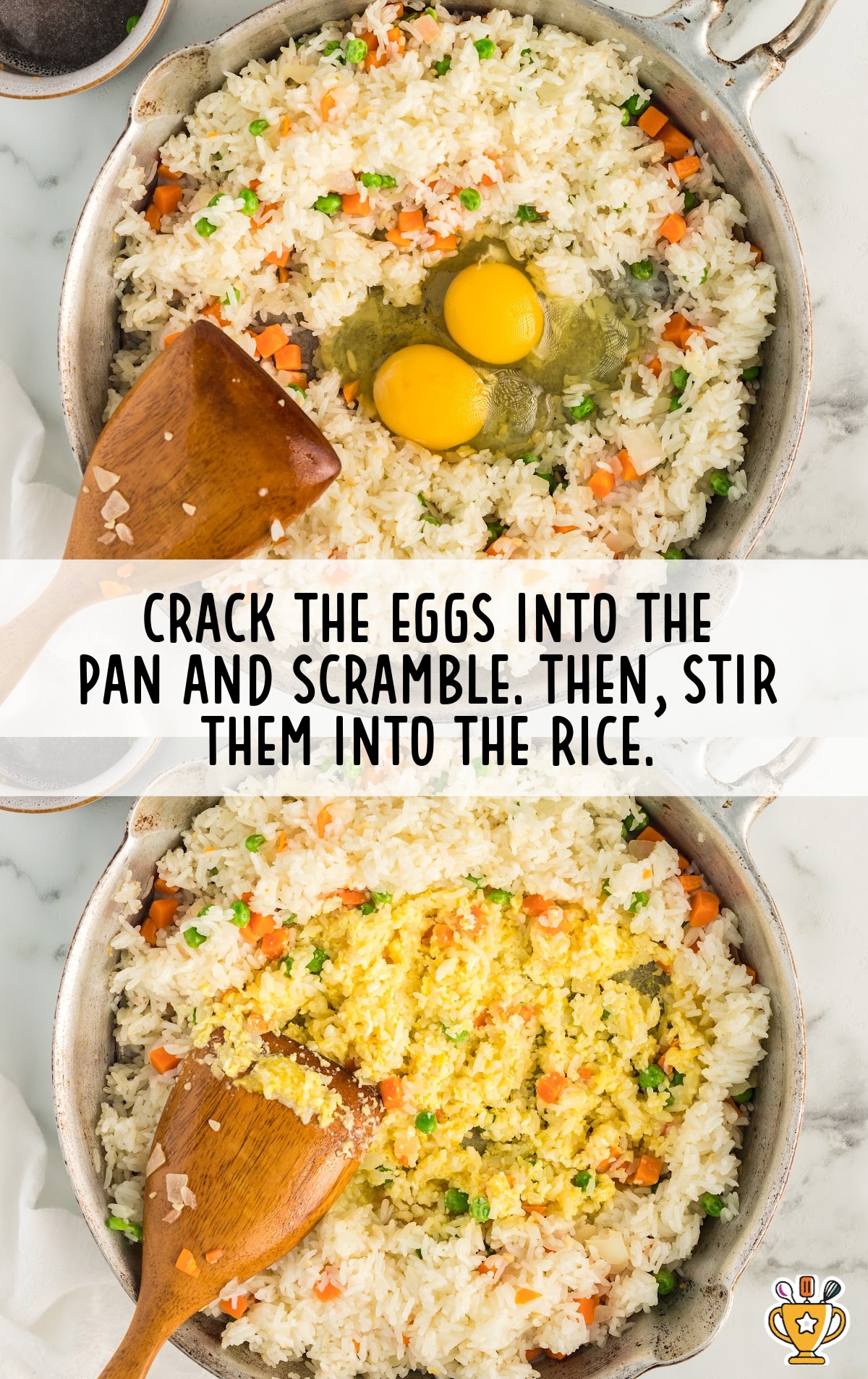 Better Than Takeout Fried Rice in a pan