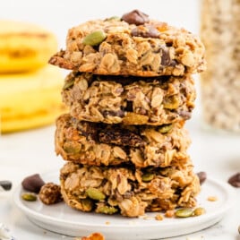 a stack of Breakfast Cookies on a plate