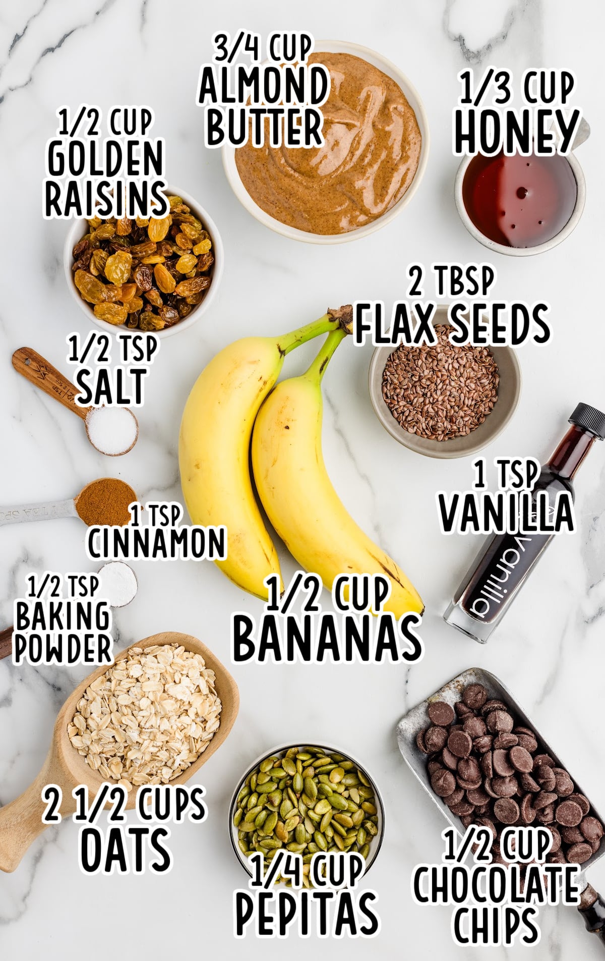 ingredients for making Breakfast Cookies