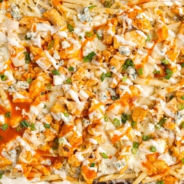 Buffalo Chicken Fries in a baking tin