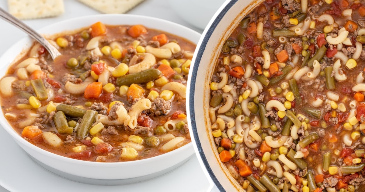 Busy Day Soup in a bowl and in a pan