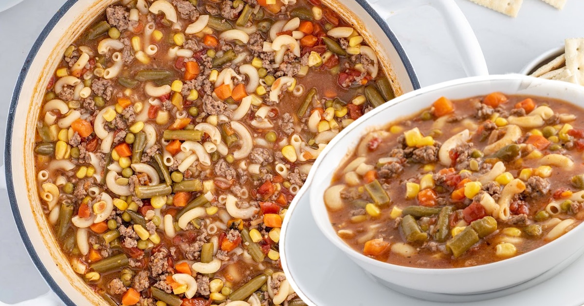 Busy Day Soup in a bowl and in a pan