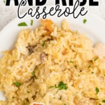 Chicken and Rice Casserole on a plate