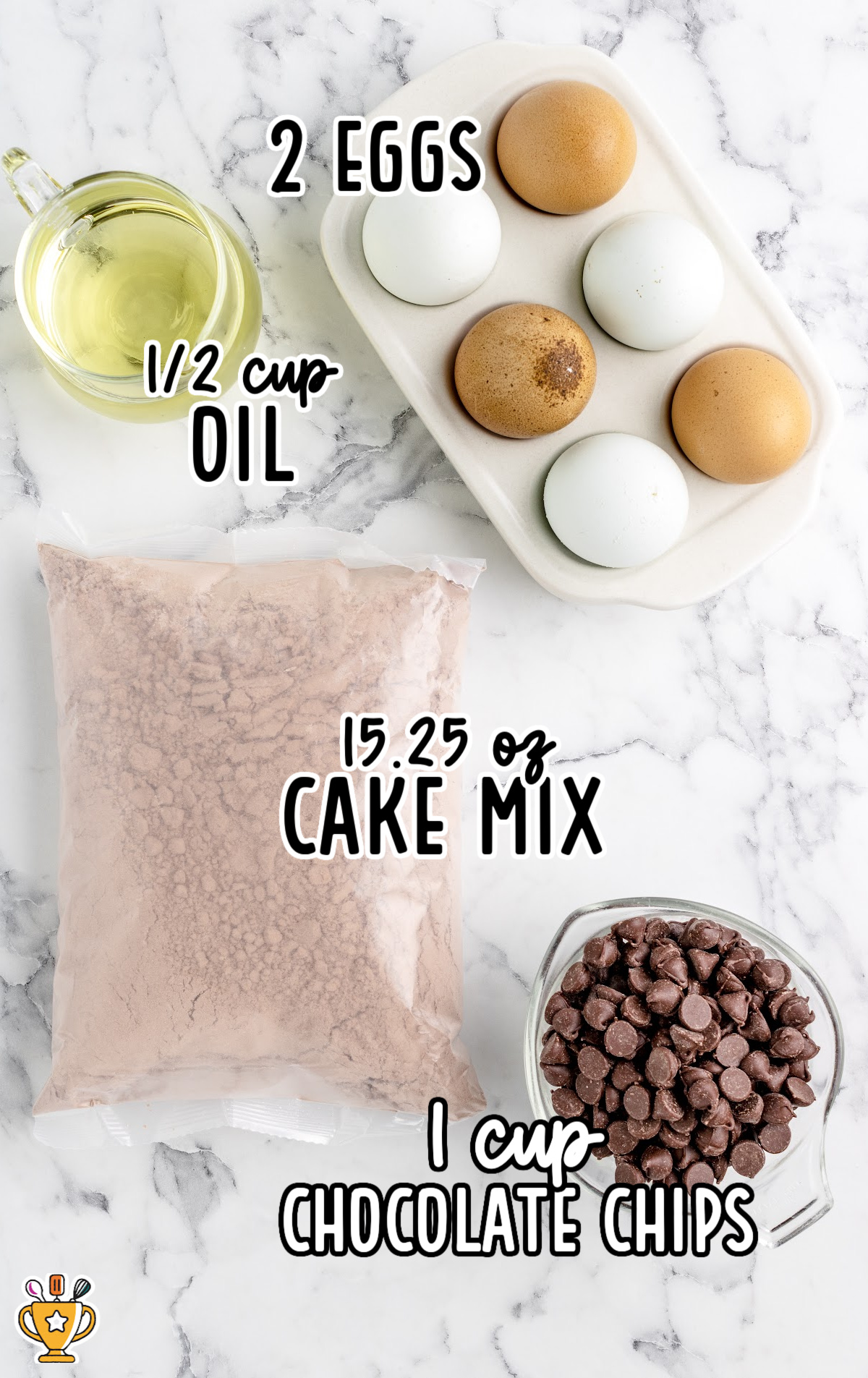 ingredients for making Cake Mix Brownies