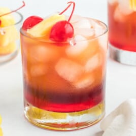 a glass full of Campfire Cocktail