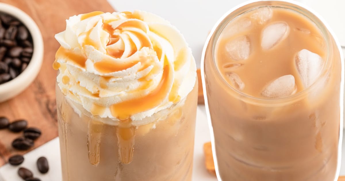 glasses full of Caramel Iced Coffee